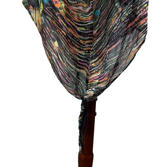 Cocoon House Silk Wearable Art Women's Large / XL Abstract Floral Fireworks - Picture 8 of 11